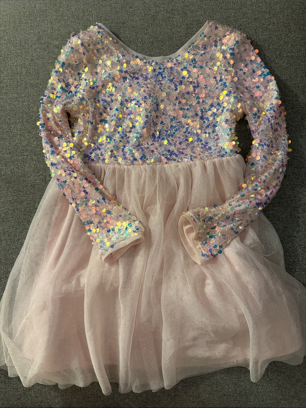 3/$15- Girls Pink Sequin Tulle Dress - Sparkle Party Costume